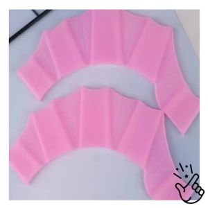 1 Pair Frog Type Silicone Girdles Swimming Finger Webbed Gloves Hand Fins Flippers Palm Paddle Water Sports Swimming Accessories