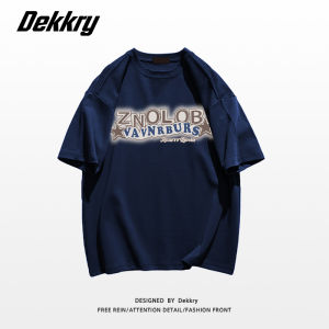 Creative Star Print Cotton T-Shirt Short Sleeve for Women Loose Fit Mid Length Long Length Summer Work Clothing Crewneck