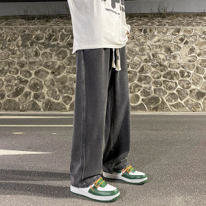Denim Male New Arrival Guangzhou Xintang Straight-leg Casual Student Spring and Autumn Trendy All-Matching Long Pants Loose Wide Leg