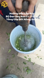 Bộ Dao Xay Rau Củ 2 Tầng Lưỡi Sắc Bén Công Suất Gấp Đôi Xay Thức Ăn Chăn Nuôi Heo Gà Vịt Hiệu Quả