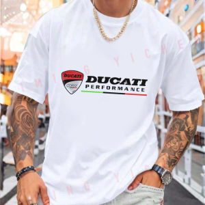 Motorcycle Ducati Corse-Performance Tshirts Mens Retro Moto Graphic Short Sleeve Round Neck T-shirt Summer Casual Tops Tee 2026