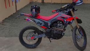 Decal Honda CRF 150L ROAD RACE SIMPLE MERAH ABU I2-284 I2-754 I2-950 I2-956