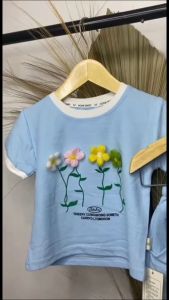 SETELAN KAOS LENGAN PENDEK ANAK PEREMPUAN / SET PAKAIAN ANAK CEWEK KEKINIAN MOTIF BUNGA LUCU / SETELAN BAJU ANAK BERKUALITAS