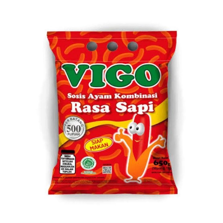Sosis Vigo Ayam kombinasi Sapi 1 pak isi 25 pcs x 12,5 g