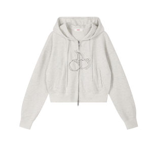 Korean Style Embroidered Loose Hoodie Long Sleeve Top