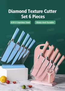 6PCS Japanese Chefs Knife Set Kitchen Knife Set Kitchen For Knife Set High Quality Stainless Steel Multifunction