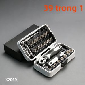 Bộ Cờ Lê Ratchet Mô-men Xoắn Cao 39 Món Hai Chiều Có Thể Đảo Chiều Dùng Cho Xe Máy Ô Tô Sửa Chữa Bảo Dưỡng Tự Làm