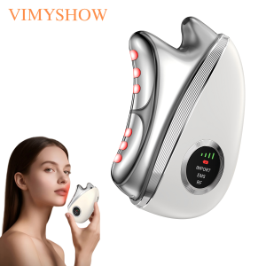 4 in 1 Electric Gua Sha Facial Tool Microcurrent Neck Face Massager LED Gua Sha Facial Scraping Instrument for Skin Tightening