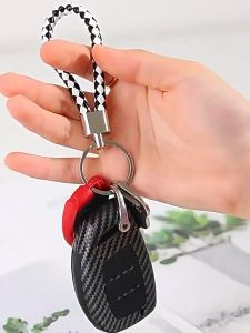 LD-C1198 Gantungan Kunci Kulit Braided Kepang Aksesoris Mobil Motor Tas Wanita / Keychain Ganci