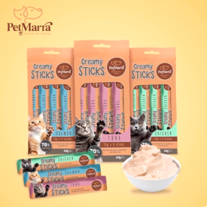 PetMarra Creamy Sticks Cat Treats Chicken Flavor 60g cats kitten snack treat stick pet foods all stages