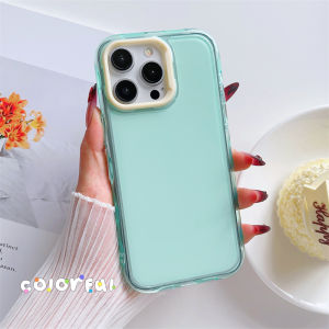 Candy Colored Drip Glue Full Cover Slot Design Shockproof iPhone Case Soft Edge Hard Shell Simple Summer Dopamine