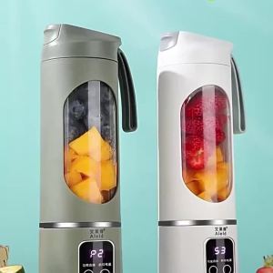 Máy Ép Trái Cây Di Động Sạc USB 450ml 3 Tốc Độ Máy Xay Đá 12 Lưỡi Dao Bằng Thép Không Gỉ Máy Ép Và Nghiền Trái Cây