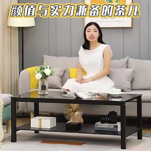 <SG-LazMall> H236 Glass COFFEE TABLE ★ COFFEE DESK ★ WOOD ★ SIDE TABLE ★ DINING TABLE ★ ELEGANT ★ FURNITURE