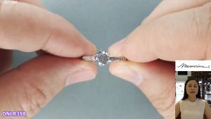 ONLR398 : แหวนเงินแท้ 925 ฝังเพชรสวิส (CZ)