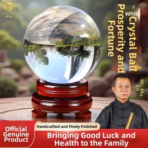BINYUE | Transparent Artificial Purple & Yellow Crystal Ball Decor prosperity