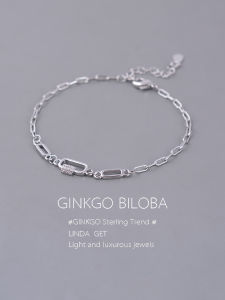 สร้อยข้อมือเงิน 925 สำหรับผู้หญิง ดีไซน์เรขาคณิต ดีไซน์เรียบง่าย ดีไซน์ไม่ซ้ำใคร เครื่องประดับแฟชั่น เครื่องประดับมือ เครื่องประดับ