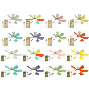 【New Arrival】 High-Performance Ceiling Fan with LED Lamp E27 Base 52cm 3-Speed Control for Comfortable Indoor Environment