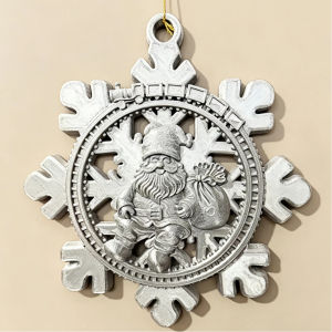 3D Relief Santa Claus Snowflake Ornament DIY Blank Xmas Pendant Home Window And Gift Box Decorations