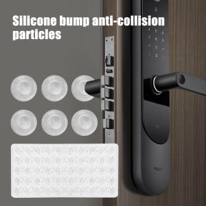 50PCS/Sheet Silica Gel Round Anti-Collision Door Stop Mat Self-Adhesive Transparent Table and Chair Foot Pad Shock Absorber Furniture Muffler Stickers Home Accessories