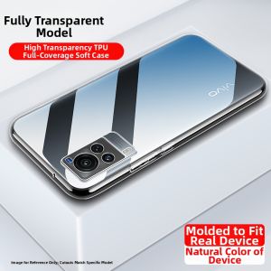 RISEOUS | Transparent Silicone Anti-Shock Case for vivo X50 X50 Pro+ Ultra-Thin Full Lens Protection