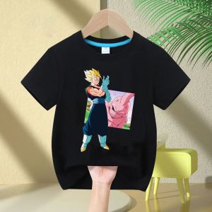 Bandai | Anime Figures Son Goku Super Saiyan T-shirt Dragon Ball T Shirt Kids Tops Tee Boys T-shirts Children Clothes Summer Short Sleeve