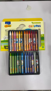 🎨🧸 Bút Sáp Màu Colokit Doraemon – Hộp 24 Màu Tươi Sáng