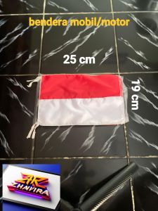 Bendera merah putih indonesia 90×60 bahan kain satin pales