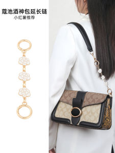 Handmade Coach Wine God Bag Extension Chain Tea Flower Pattern Luxury Accessories Fashionable Bag Strap for Women
