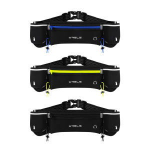 Marathon Trail Running Waist Pack Anti-Slip Dual Pocket Running Hydration Belt Lightweight Reflective Hiking Running Fanny Pack