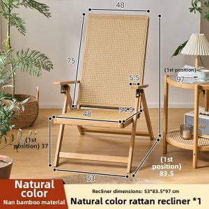 MANHAOSHI | Foldable Recliner 2-in-1 Office Home Elderly Siesta Leisure Chair