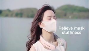 Neck fan 12000 mA rechargeable portable fan mini electric fan rechargeable hanging neck fan for lazy people three adjustment modes