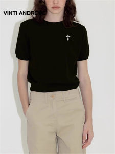 Vintage Elegant Knit Short Sleeve Top