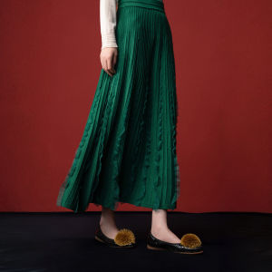 Multicolor Lace Edge Knit Half Skirt