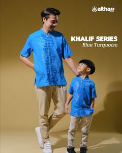 (KHALIF SERIES by ALTHAFF) koko couple ayah dan anak 1 tahun/ baju koko seragaman dewasa dan anak/ baju Koko couple ayah dan anak murah/ Koko couple dewasa dan anak lengan pendek