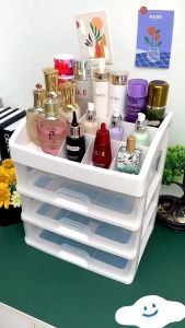 ัชั้นวางเครื่องสำอาง ชั้นเก็บอุปกรณ์แต่งหน้าพร้อมลิ้นชัก มี3ขนาด อุปกรณ์แต่งหน้า กล่องเก็บเอนกประสงค์แบบมีลิ้นชัก
