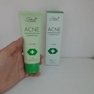 Sữa rửa mặt Acne Cleansing Foam Sakura giúp làm sạch sâu bụi bẩn ngăn ngừa mụn chống lão hóa da giúp da mịn màng - Tuýp 100g