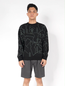 Greenlight Jaket Pria Crewneck Sweatshirt Regular Fit Akrilik Mountain OL-020925