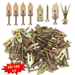 100/50 Bộ Vít Tự Tháo Cho Tấm Thạch Cao Vách Thạch Cao Ứng Dụng Dễ Dàng Mỏ Neo Tự Khoan Chất Liệu Sắt Chốt Ốc Vít