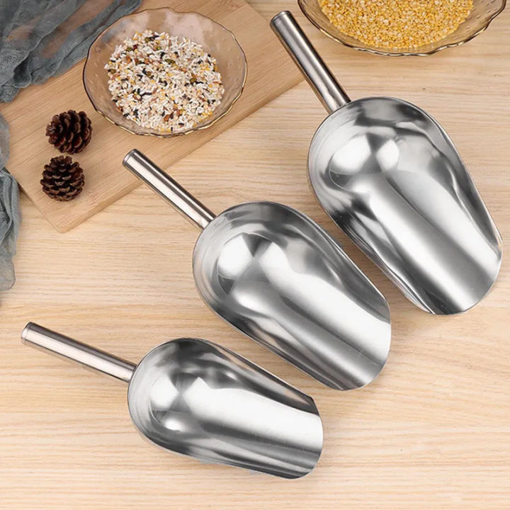 Nipiin Stainless Steel Ice Scoop Ice Cream Crushed Shovel Candy Scooper