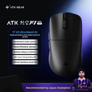 ATK F1 V2 Wireless Gaming Mouse Tri-mode Dual 8KHz 750IPS 0.243ms Low Latency Lightweight PAW3950Ultra Ergonomics E-sports Mouse