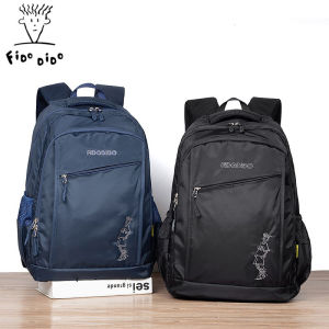 Fido Dido Lightweight Dual Shoulder Bag Boys Travel Backpack High Capacity Durable School Bag Short Trip Bag Oxford Cloth Zipper Closure