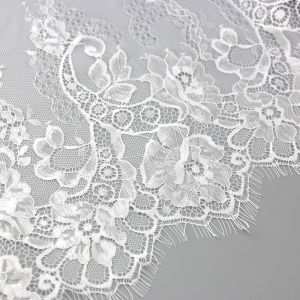 28cm Width Fashion Handmade DIY Black White Eyelash Lace Trimming fabric (3meters)