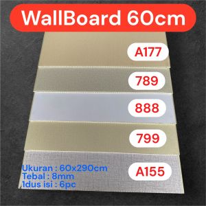 WALLBOARD DINDING PVC 60CM x 290CM WALLPLANEL FLAT INDOOR BAHAN QUALITY PREMIUM