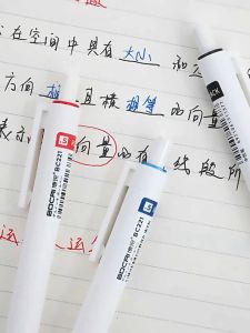 0.5mm Pen 3 Colors Minimalist INS Style Black Blue Red Ink Gel Pen Simple White Retractable Student Office Stationery