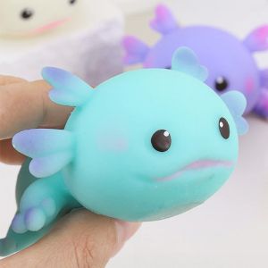 1pcs Axolotl Squeeze Ball Cute Fish Relax Cartoon Antistress Squishy Stress Relief Slow Rising For Adult Kids Stretch Toys