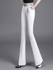 High Waist Straight Fit Flare Casual Pants