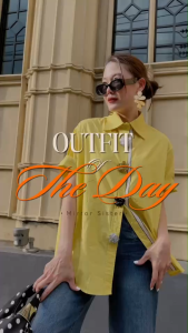 เสื้อเชิ้ตแขนสั้นทรงโอเวอร์ ขายดีมาก! ดีเทลแต่งกระดุมดอกไม้งานcraft 4 เม็ด แต่งเดินเส้นสาบข้างกระดุมเก๋ เอกลักษณ์ไม่ซ้ำใคร ใส่สบาย ผ้าคอตตอน 100% เนื้อเบา ไม่บาง ทรงสวยไม่แนบตัว แมตช์ได้ทั้งกางเกงยีนส์หรือกระโปรงได้หลายลุค  คุณสมบัติ  ผ้าคอตตอน 100%: ให้ค