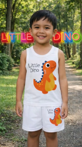 TERNO LITTLE DINOSAUR Kids Sando and Shorts for Boys and Girls 1-12 Years Cotton Print