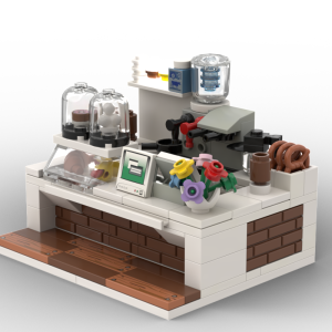 Đồ Chơi Khối Nhỏ MOC DIY Quà Tặng Ngày Lễ Cho Bé Trai Nhà Trẻ Em Giả Vờ Đồ Ăn Nhẹ Nhàng Cửa Hàng Cà Phê Bàn Nhỏ Công Cụ Lắp Ráp ABS Plastics