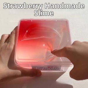 XINBAI | Safe Stress Relief Toy Strawberry Bubble Clear Slime